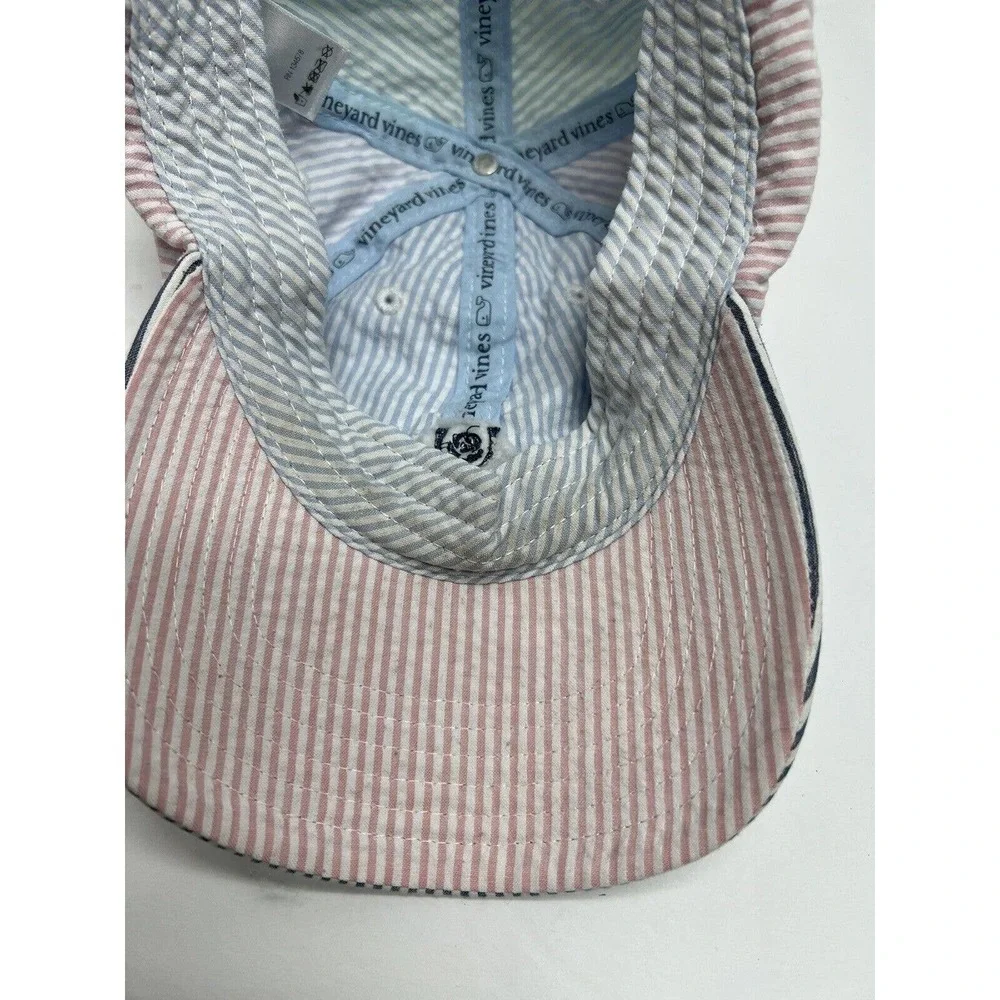 Vineyard Vines Kentucky Derby Collab Unisex Seersucker Adjustable Hat Cap